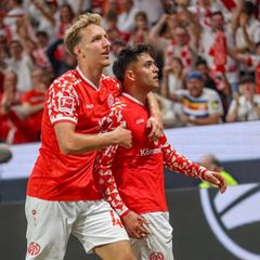 Vor Conference League Mainz - Samsunspor: Nelson Weiper und Nadiem Amiri