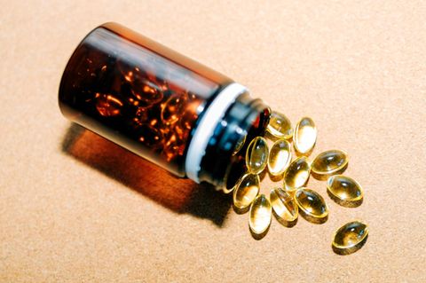 Eine ausgekippte Pillen-Dose