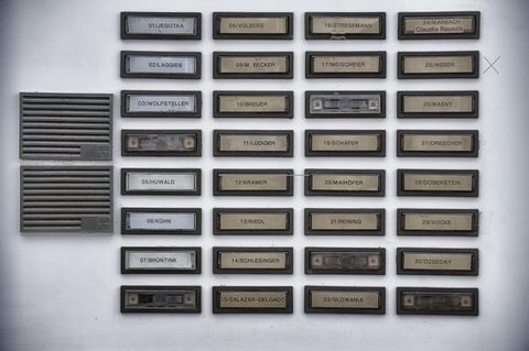 Was könnten die Markierungen am Klingelschild bedeuten?