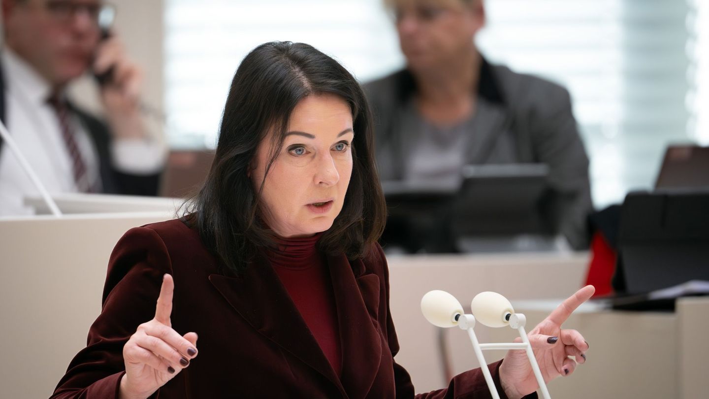 Gesundheitsministerin Müller stellt den Plan für Kinderschutzambulanzen vor. Foto: Soeren Stache/dpa