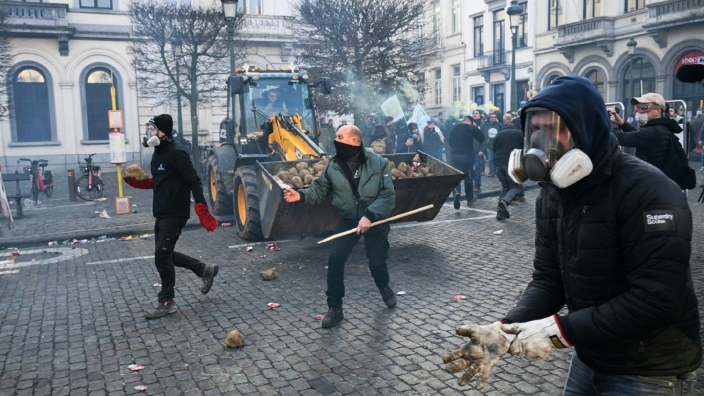 Tausende Landwirte demonstrieren in Brüssel gegen Mercosur-Handelsabkommen