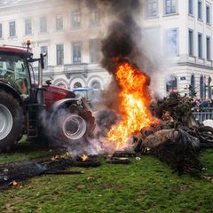 Brüssel: Wütende Landwirte randalieren wegen Mercosur-Abkommen