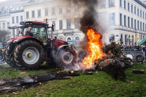 Brüssel: Wütende Landwirte randalieren wegen Mercosur-Abkommen