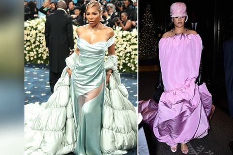 Ob Serena Williams in Hellblau oder Rihanna in Pink: "Duvet Dressing" ist der Trendlook des Winters.