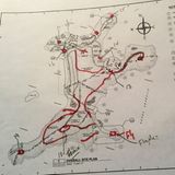 Karte Jeffey Epsteins Wohnsitz mit Notizen: die Karibikinsel Little Saint James