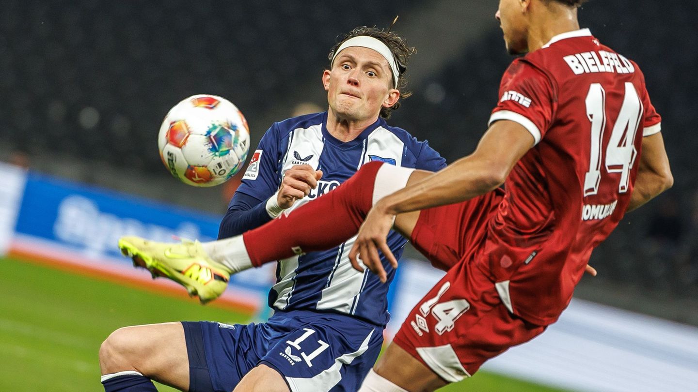 2. Fußball-Bundesliga: Hertha kassiert in letzter Sekunde Ausgleich gegen Bielefeld