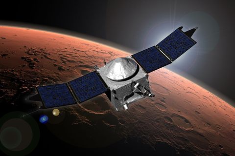 Der Kontakt zur Nasa-Sonde "Maven" ist abgebrochen. Foto: picture alliance / Nasa/Goddard Space Flight Center/NASA/dpa