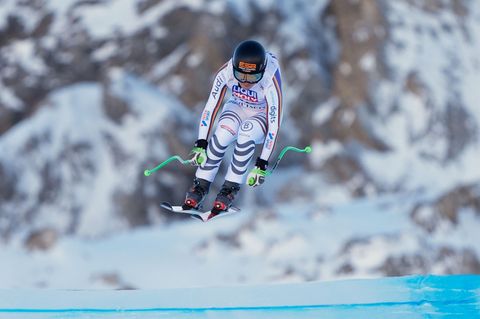 Kira Weidle-Winkelmann gelingt in Val d'Isère ein starkes Rennen. Foto: Giovanni Auletta/AP/dpa