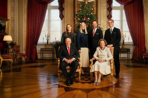 Das Familienfoto der norwegischen Royals zu Weihnachten.
