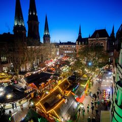 Der Oldenburger Weihnachtsmarkt von oben