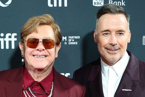 Elton John (li.) und David Furnish bei einem Event im September 2024.