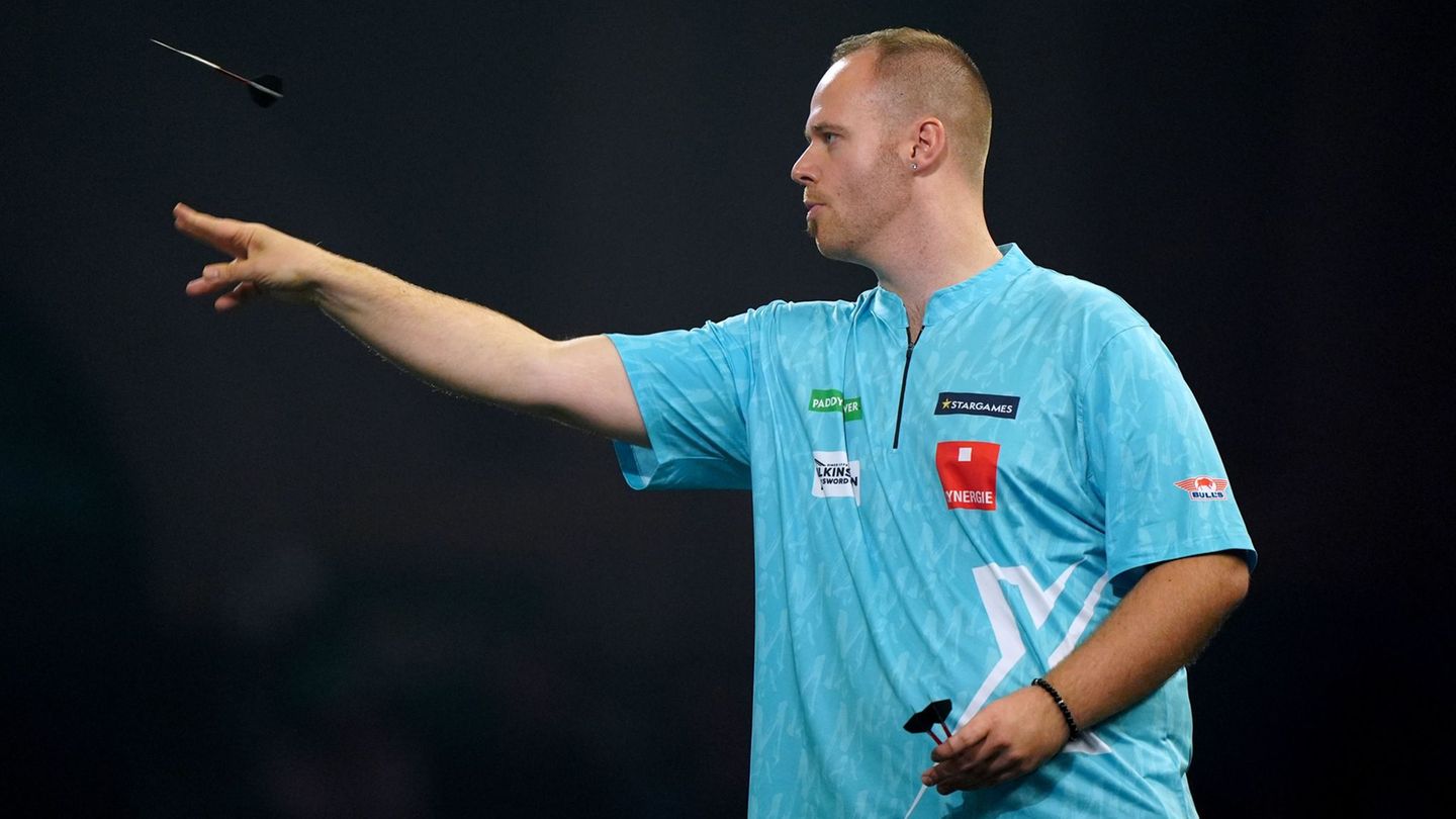 Chancenlos gegen Luke Woodhouse: Max Hopp. Foto: Bradley Collyer/PA/AP/dpa