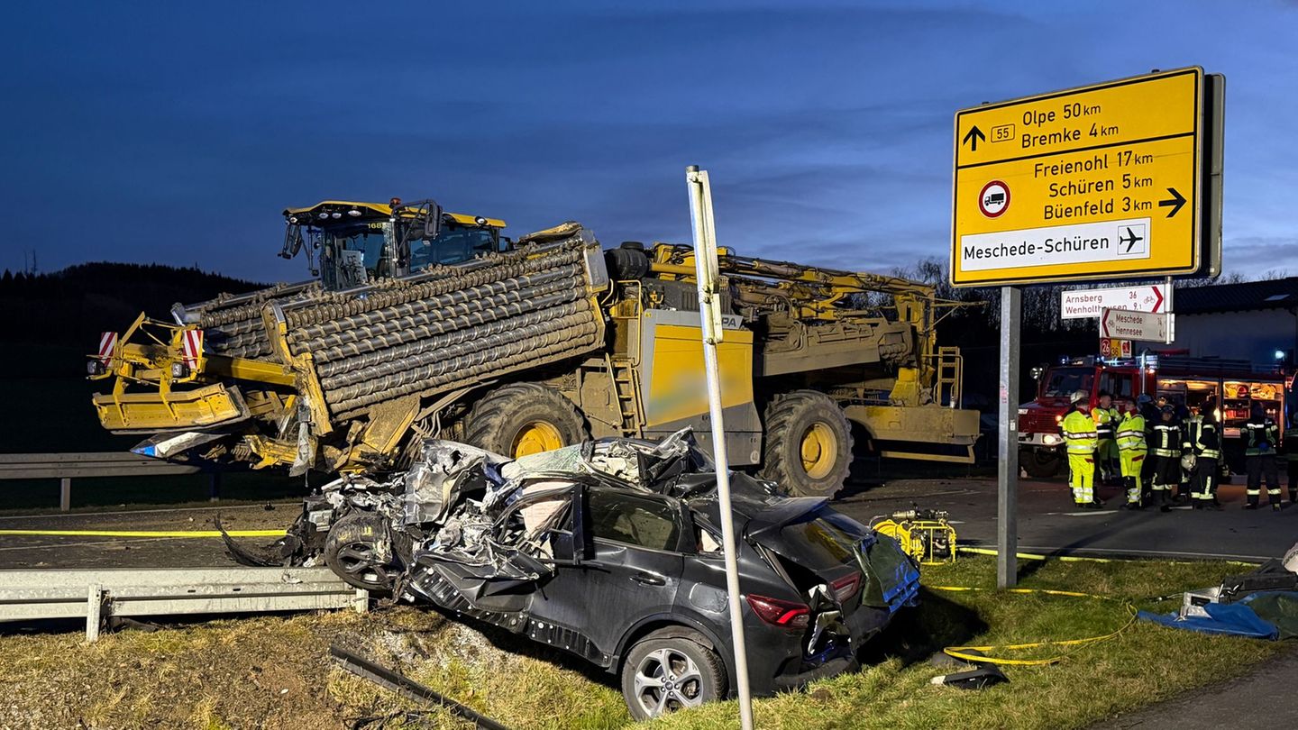 Für die Autofahrerin kam nach dem Unfall jede Hilfe zu spät. Foto: Berthold Stamm/dpa