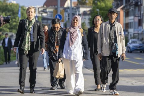 Zwei der Kläger sprachen im September persönlich vor dem Schweizer Gericht. (Archivbild) Foto: Urs Flueeler/KEYSTONE/dpa