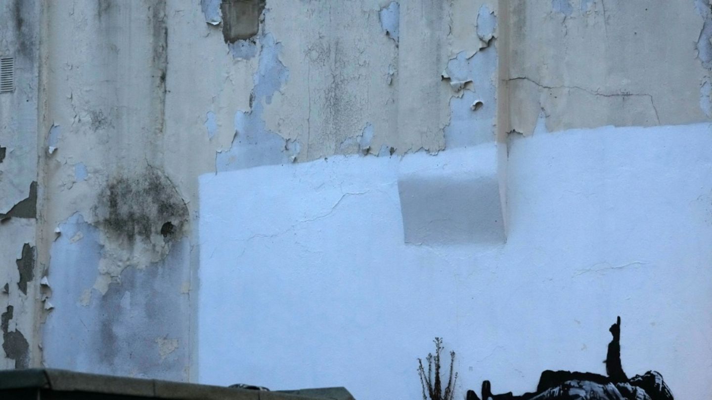 Banksys jüngstes Schwarzweiß-Werk in London