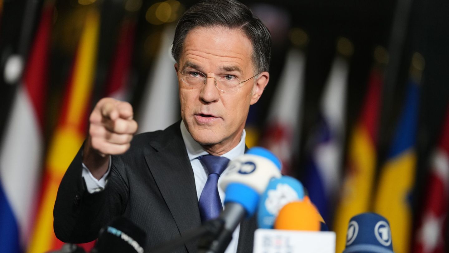 Wirbt um Unterstützung für die Ukraine: Nato-Generalsekretär Mark Rutte. (Archivbild) Foto: Virginia Mayo/AP/dpa
