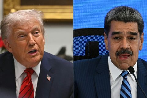 Trump (l.) und Maduro
