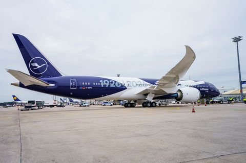 Sechs Flugzeuge will die Lufthansa mit einer Sonderlackierung versehen, die das Kranich-Symbol mit der 100 und den Jahreszahlen