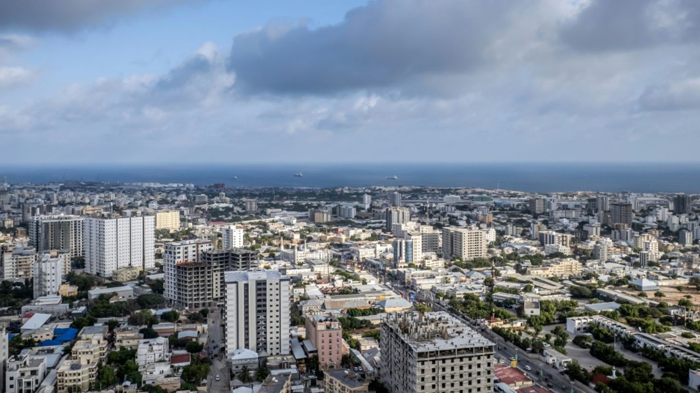 Blick auf Somalias Hauptstadt Mogadischu