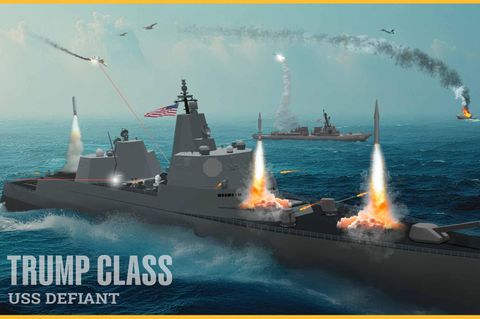 Die Grafik zeigt die Trump-Klasse im Gefecht