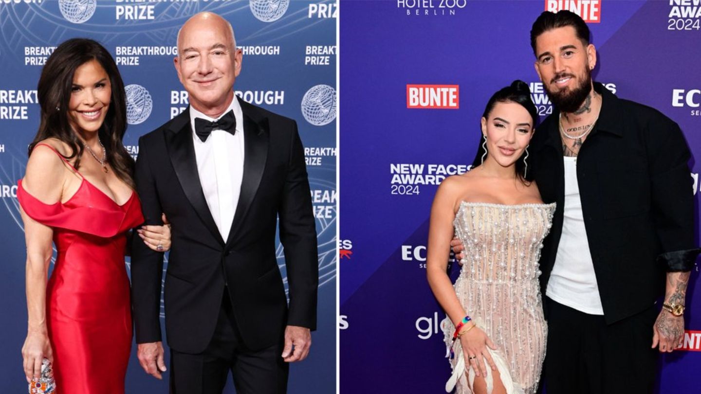 Lauren Sánchez und Jeff Bezos (li.) feierten die teuerste Hochzeit das Jahres. Aber auch Leyla und Mike Heiter ließen sich nic