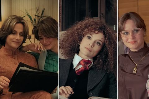 "Ku'damm 77" (v.l.): Caterina Schöllack (Claudia Michelsen), Helga von Boost (Maria Ehrich), Eva Fassbender (Emilia Schüle), M