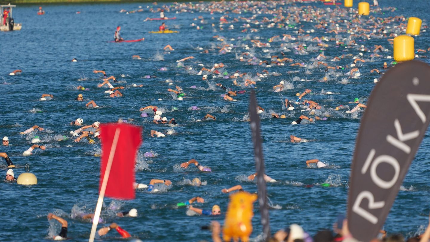 Beim Ironman in Frankfurt wird der Europameister gesucht. (Archivbild) Foto: Thomas Frey/dpa