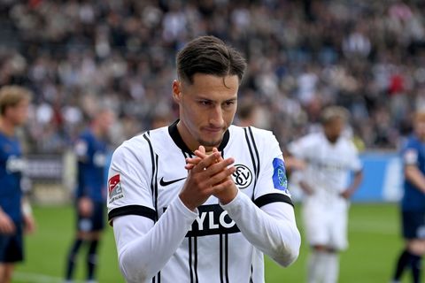 Elversbergs Torjäger Younes Ebnoutalib soll unmittelbar vor einem Wechsel zu Eintracht Frankfurt stehen. (Archivbild) Foto: Hara