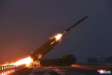 Teststart eines Marschflugkörpers in Nordkorea (Foto von KCNA)