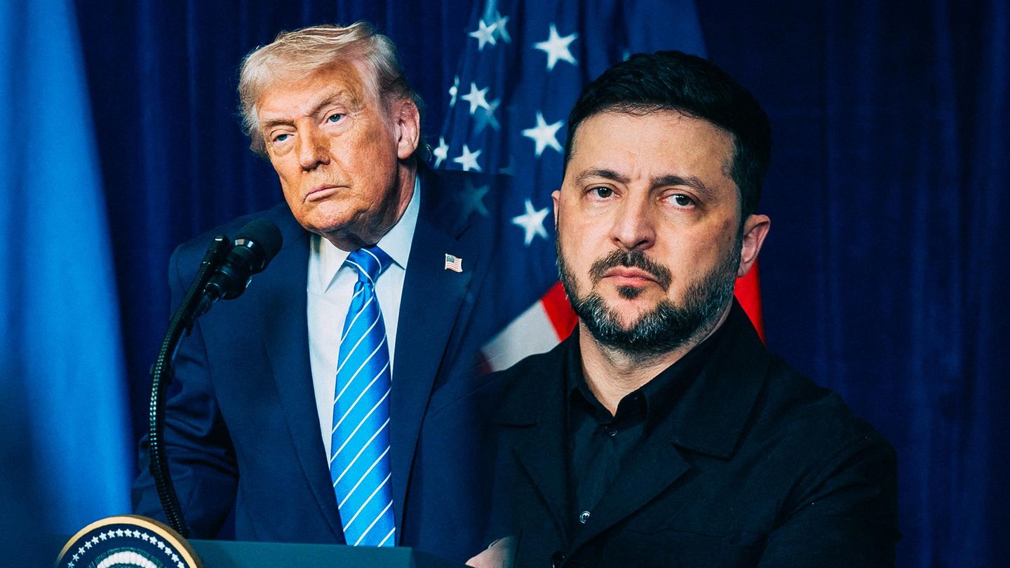 Donald Trump empfing Wolodymyr Selenskyj in seinem Golfclub in Mar-a-Lago in Florida