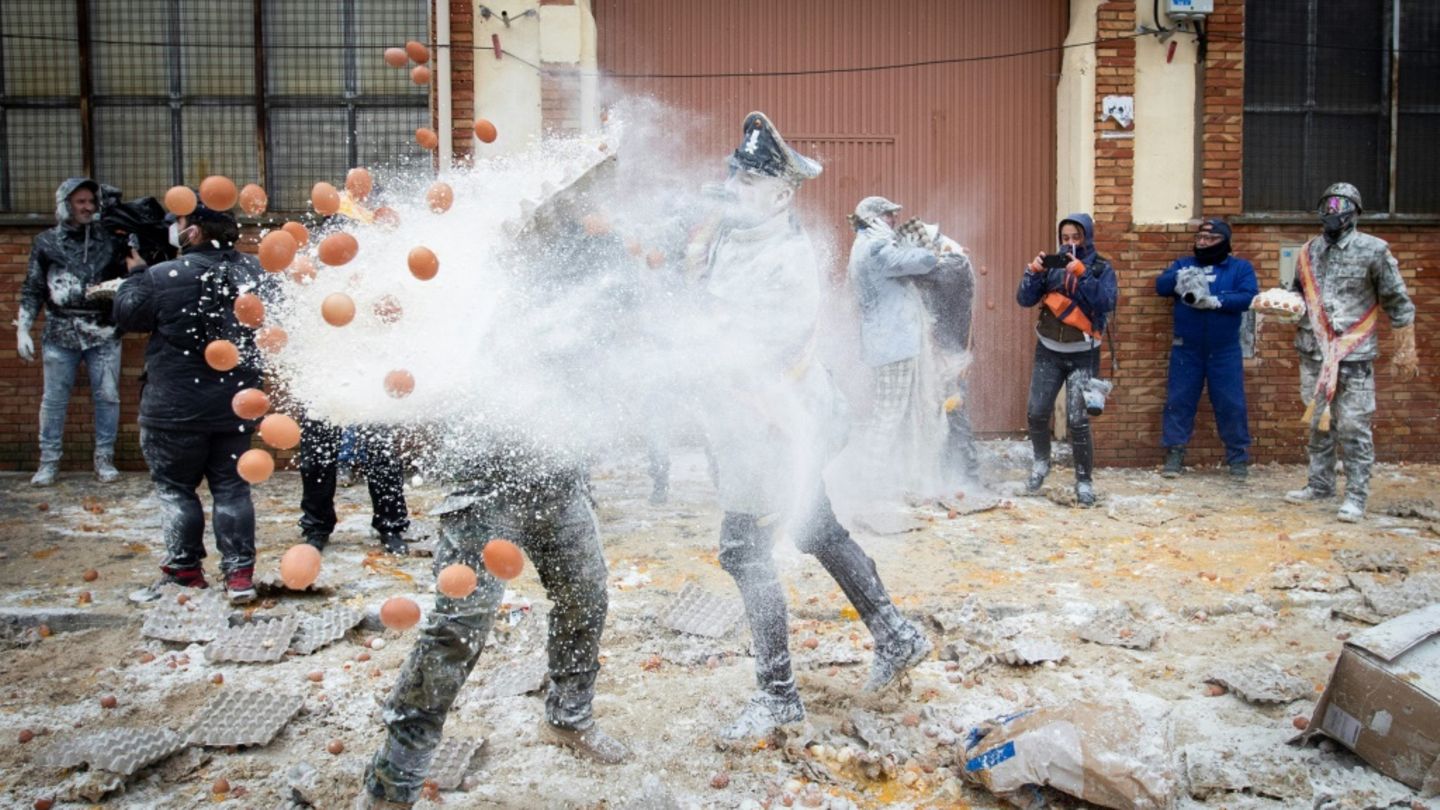 Eierschlacht zum Jahresende