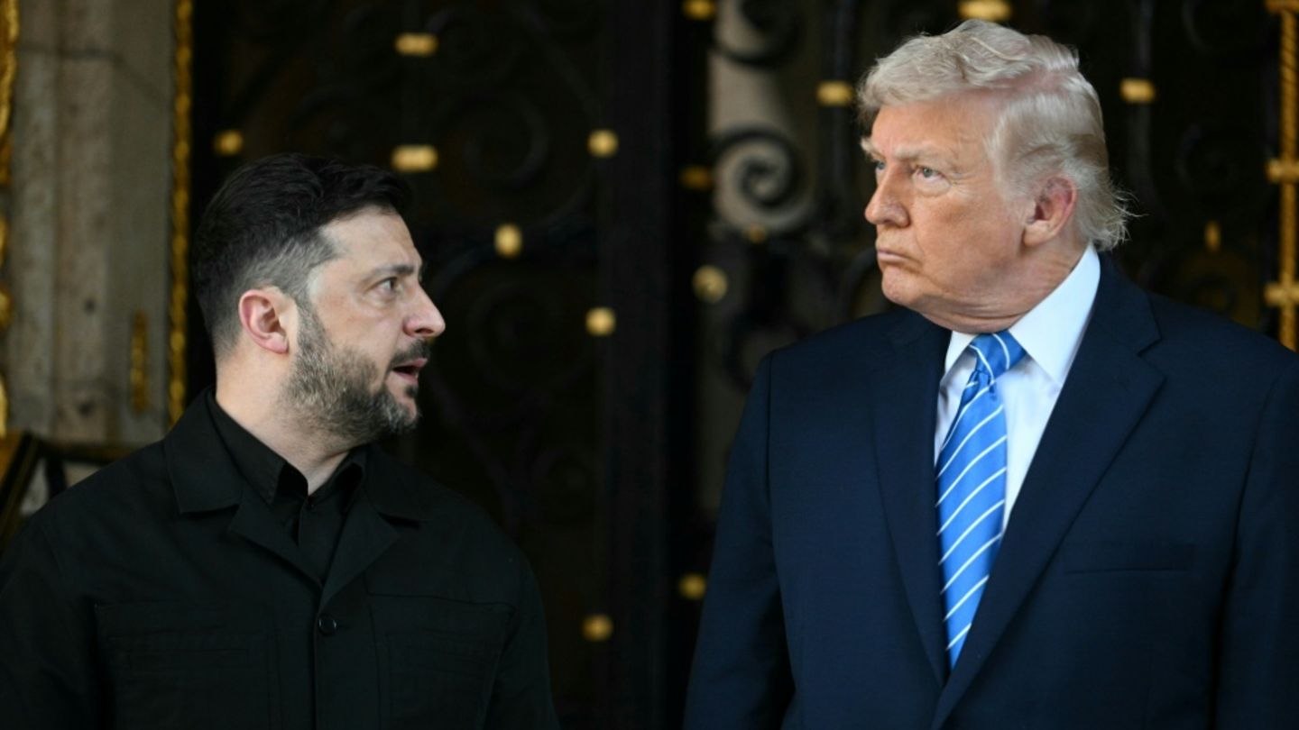 Selenskyj (l.) und Trump in Florida