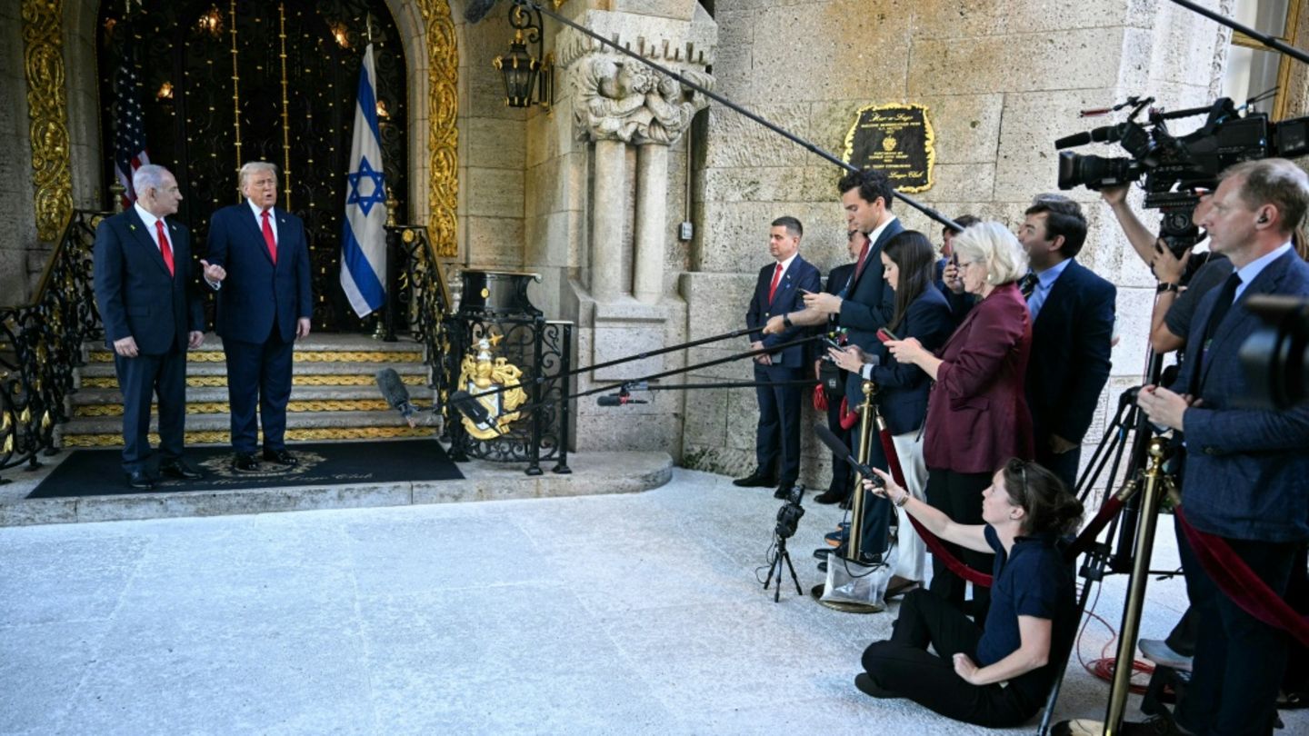 Trump spricht bei Ankunft Netanjahus zu Reportern