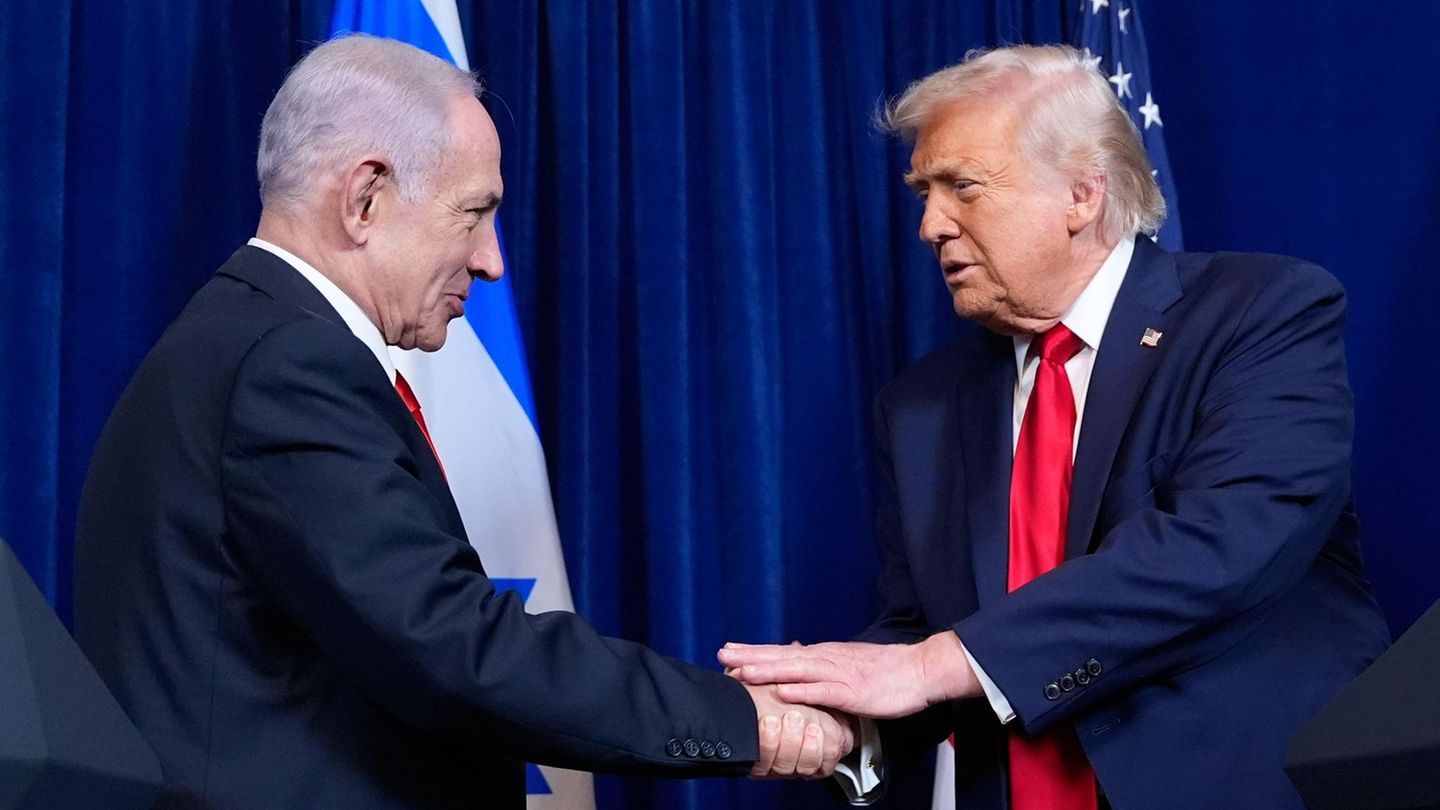 US-Präsident Donald Trump (r.) und Israels Regierungschef Benjamin Netanjahu trafen sich in Florida