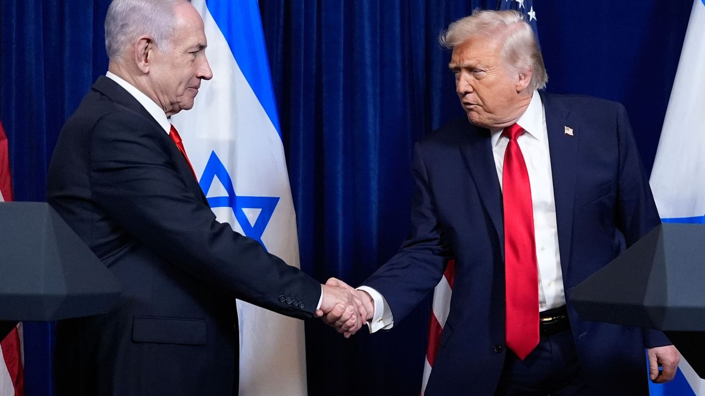 US-Präsident Trump und Israels Premier Netanjahu sehen den Iran weiter als Bedrohung. Foto: Alex Brandon/AP/dpa