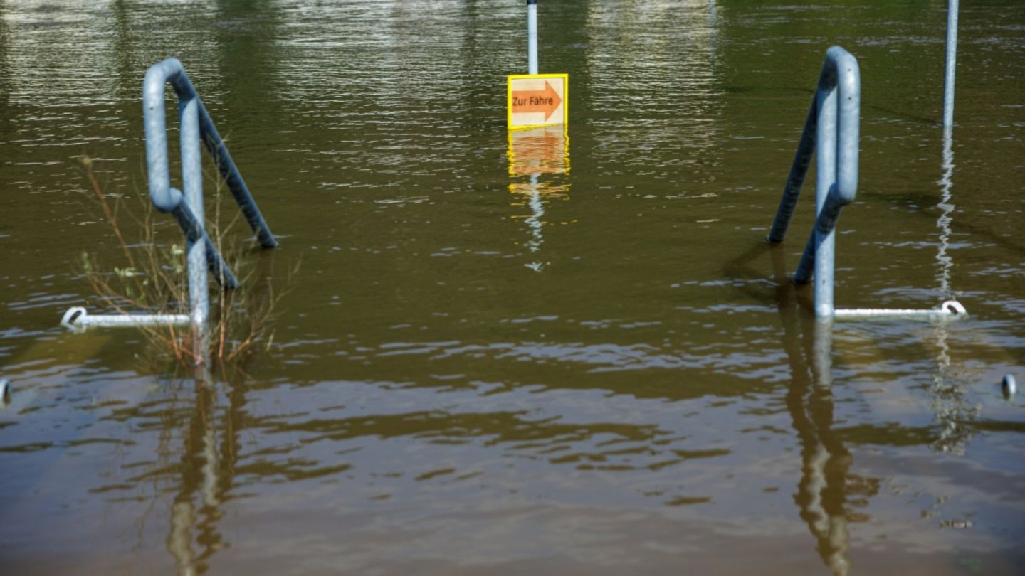 Überschwemmungen im sächsischen Krippen im September 2024