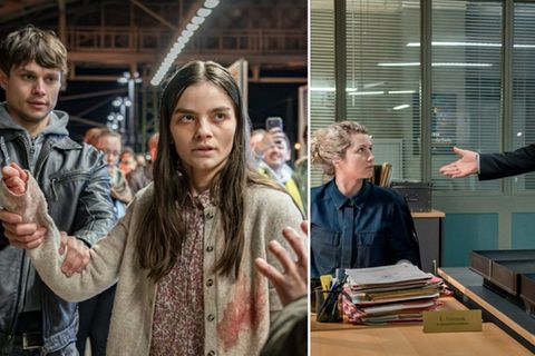 "Tatort: Nachtschatten": Amanda (Emilie Neumeister) hat am Bahnhof ein Skalpell dabei - Leonie Winkler (Cornelia Gröschel) und