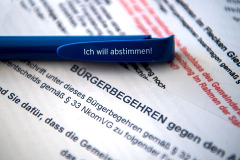 In Sachsen hat in diesem Jahr 14 Bürgerbegehren gegeben. (Symbolbild) Foto: Sina Schuldt/dpa