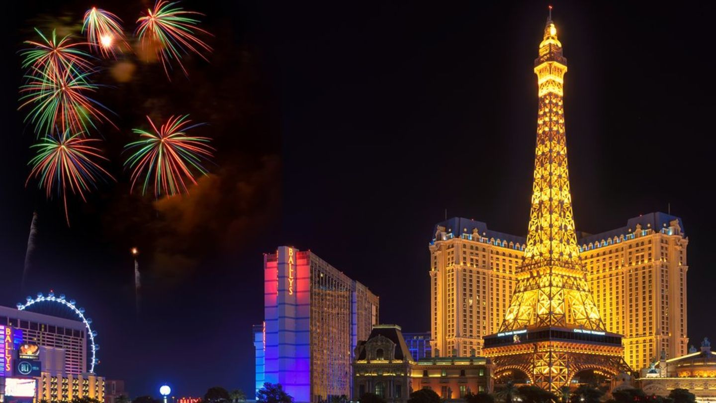 In Las Vegas feiern Hunderttausende gemeinsam Silvester.