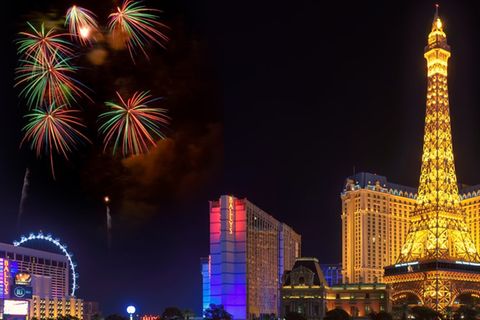 In Las Vegas feiern Hunderttausende gemeinsam Silvester.