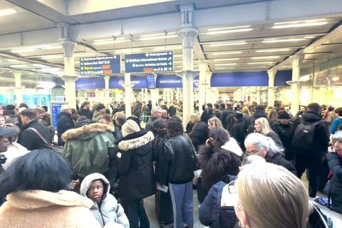 Gestrandete Eurostar-Passagiere in London