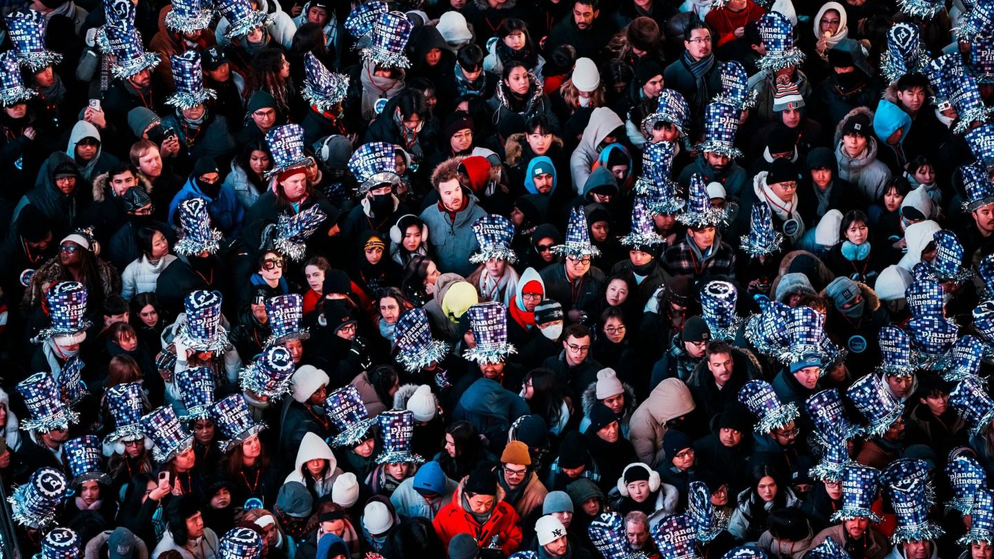 In New York drängten sich Tausende auf dem Times Square