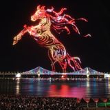 Fulminante Lichtershow in der südkoreanischen Hafenstadt Busan