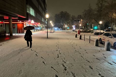 Schnee liegt am frühen Morgen in Hamburg. Foto: Sebastian Engel/dpa-Zentralbild/dpa