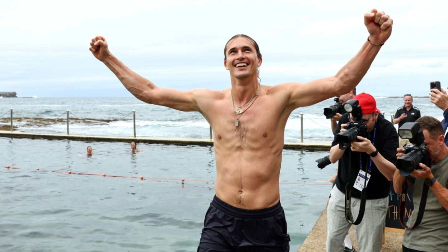 Anbaden mit Tennisstar