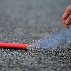 Das Knallgeräusch eines Böllers hatte den Hund verschreckt. (Symbolbild) Foto: Britta Pedersen/dpa/dpa-tmn