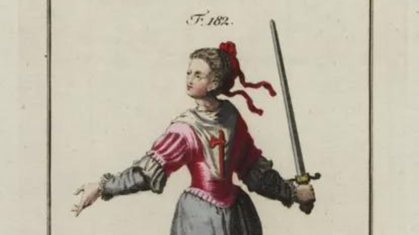 Eine Zeichnung von 1790: So stellte man sich die Frauen des Ritterordens vor