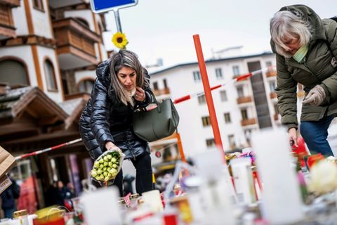 Trauernde in Crans-Montana