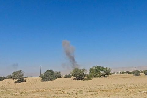 Rauchwolke nach saudiarabischen Angriffen (Bild aus AFP-Video)