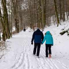 Eine dichte Schneedecke könnte in den nächsten Tagen in Hessen liegen bleiben. (Symbolbild) Foto: Helmut Fricke/dpa